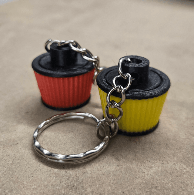 Air intake filter keyring